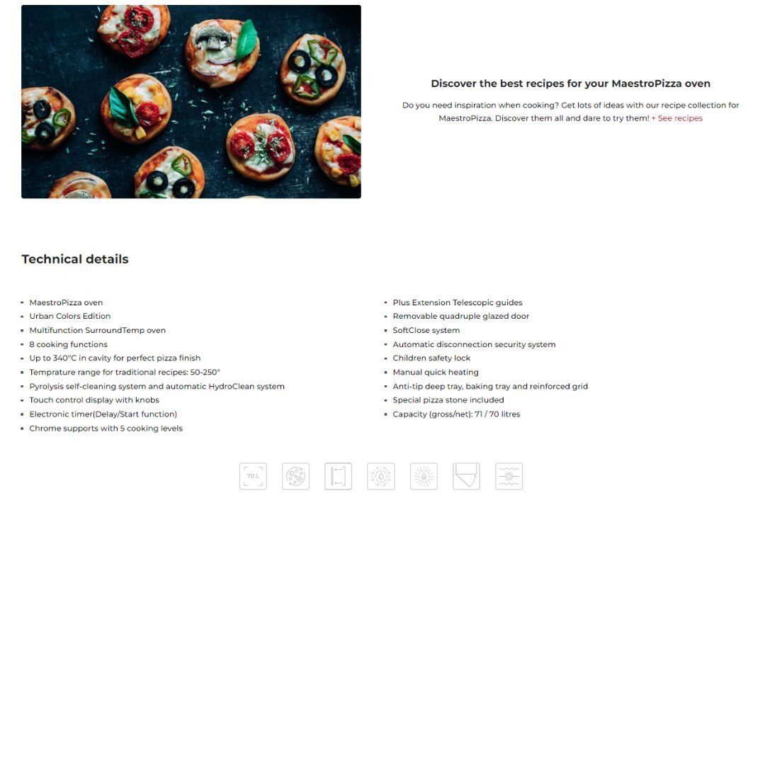 TEKA HLB 8510 60CM PYROLYTIC BLACK PIZZA OVEN, TV & Home Appliances