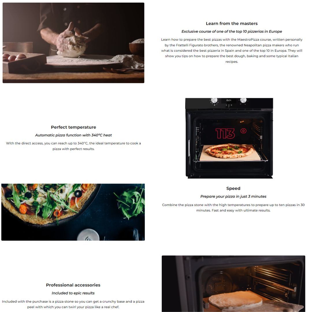 TEKA HLB 8510 60CM PYROLYTIC BLACK PIZZA OVEN, TV & Home Appliances