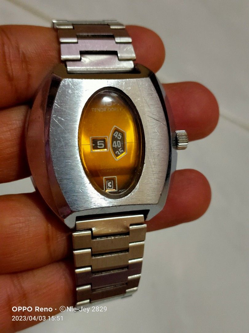 Tenor watch, 18K gold cover, Stainless steel back, A12, Luxury, Watches on  Carousell