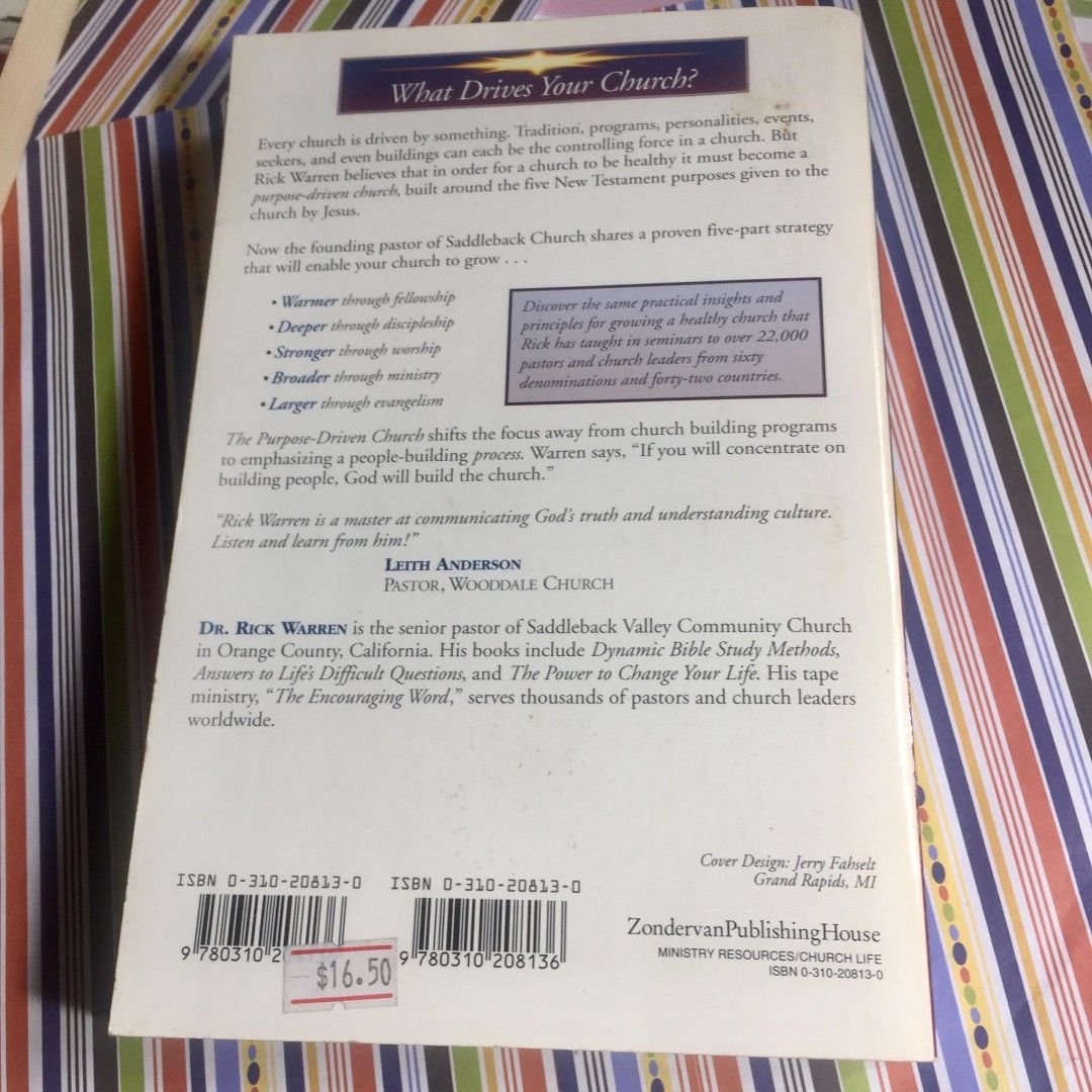 The Purpose Driven Church By Rick Warren Hobbies Toys Books The purpose driven church by rick warren hobbies toys books