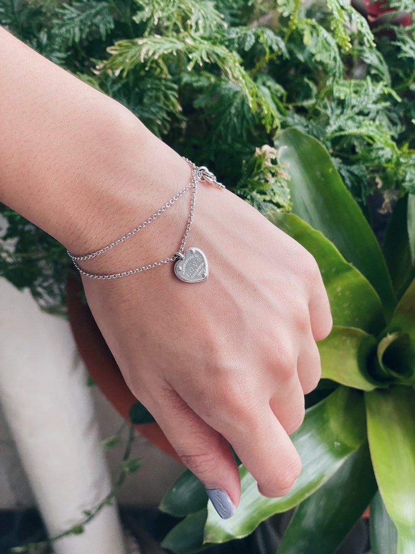 Tiffany Co Return to Tiffany Love Heart Tag Key Bracelet