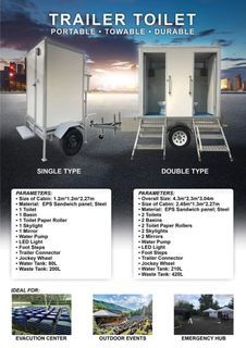 Trailer Toilet Single Type & Double Type