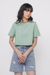 TTR The Tinsel Rack Jon Crop Tee (Seafoam)