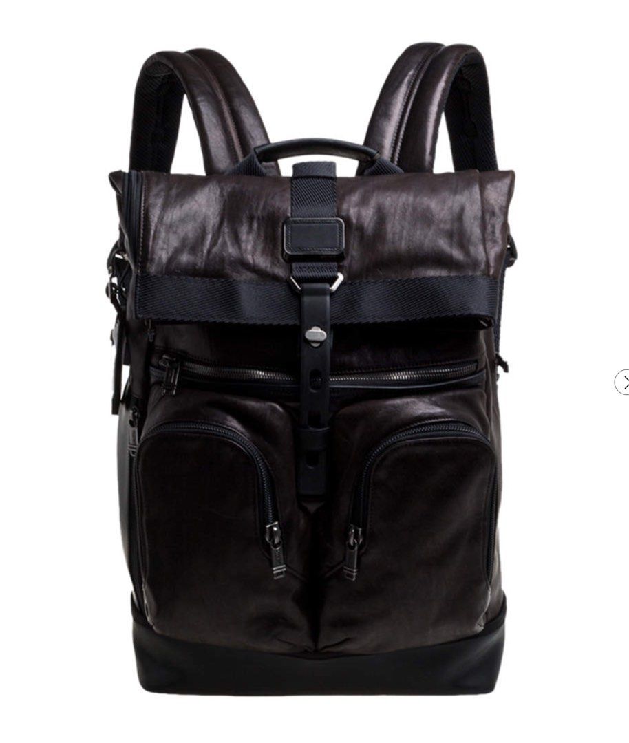 MARK DOWN PRICE!!! TUMI Black/Metallic Bronze Leather Alpha Bravo