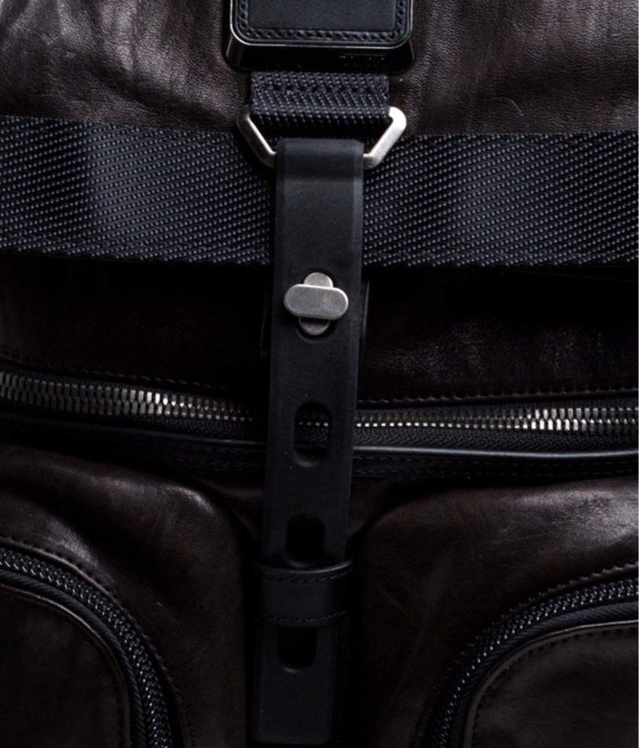 MARK DOWN PRICE!!! TUMI Black/Metallic Bronze Leather Alpha Bravo