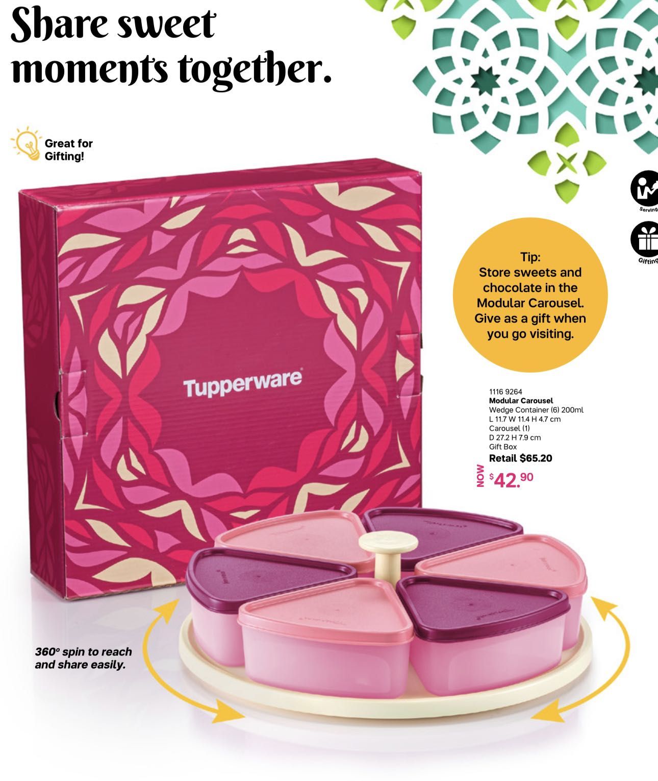 Carousel tupperware clearance