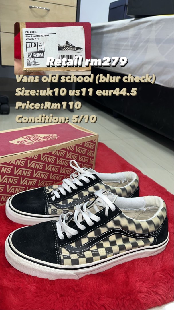 Old school check vans clearance