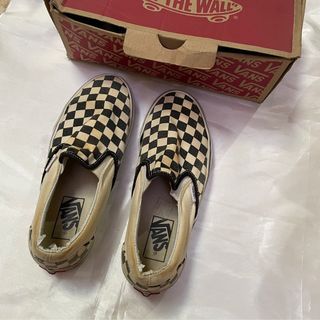 VANS SLIP ON CHECKERBOARD SHOES FOR WOMEN