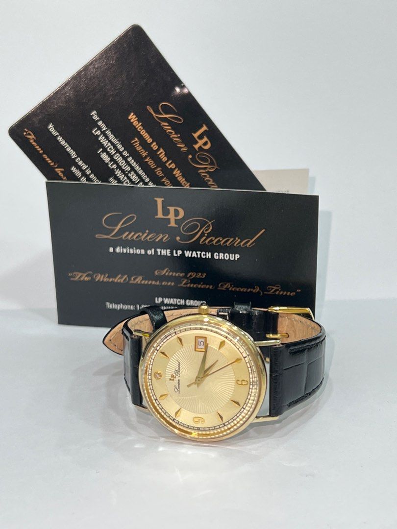 Lucien piccard vintage gold watch shop