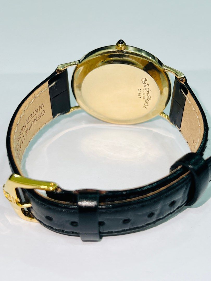 Vintage Lucien Piccard 14K Solid gold watch(W0746)****, Men's Fashion ...