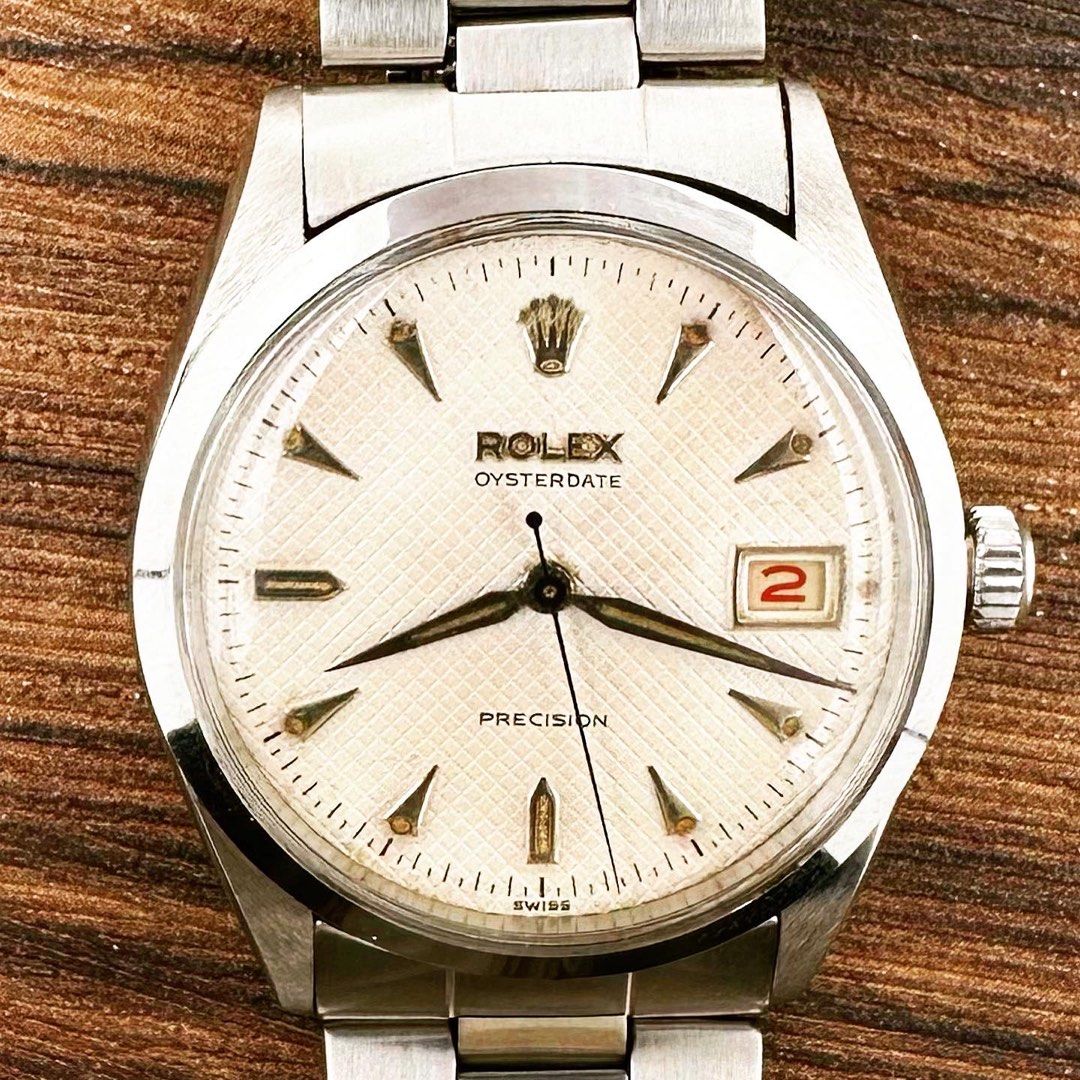 Vintage Rolex Oysterdate Ref.6294 Honey Comb Dial