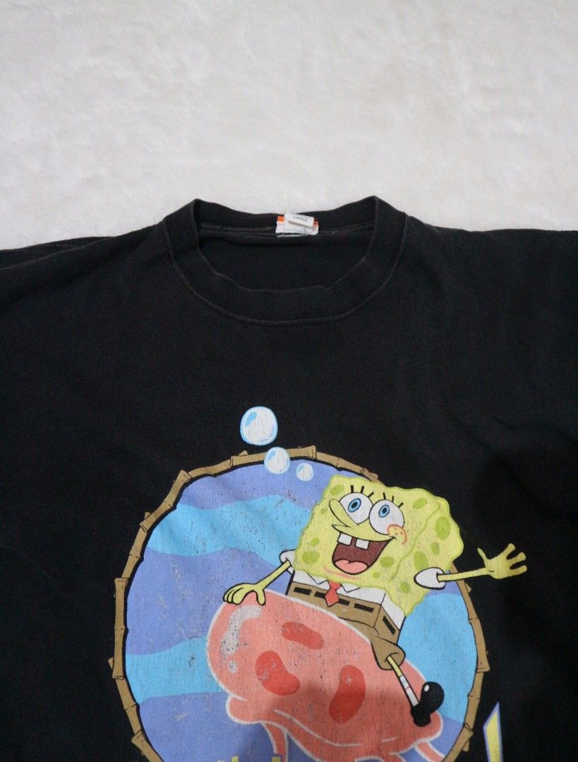 Vintage spongebob tshirt by nickelodeon, Fesyen Pria, Pakaian , Atasan
