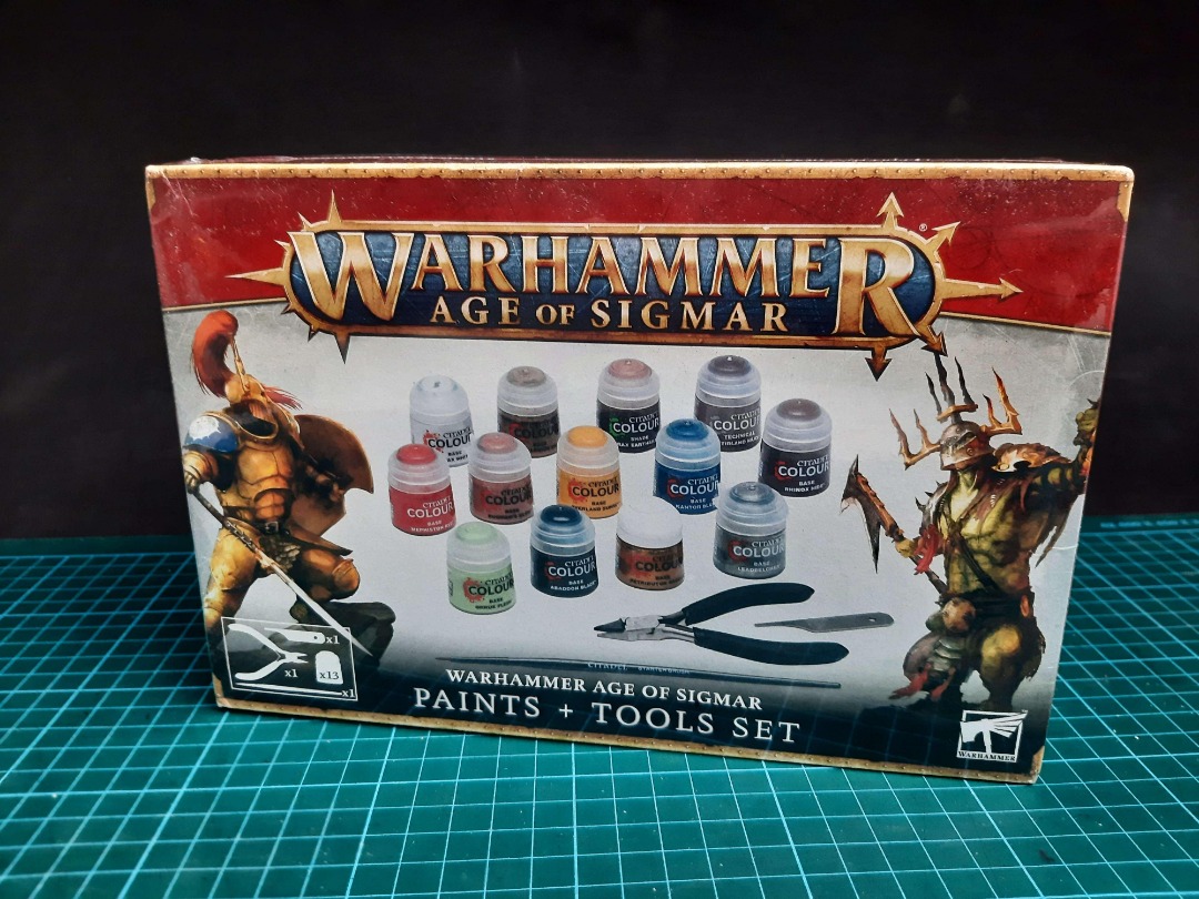 Warhammer Age of Sigmar Paint + Tools Set, Hobbies & Toys, Stationery