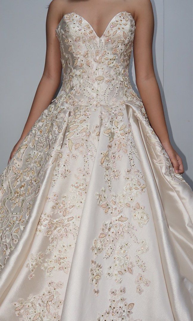 Beaded Gown White