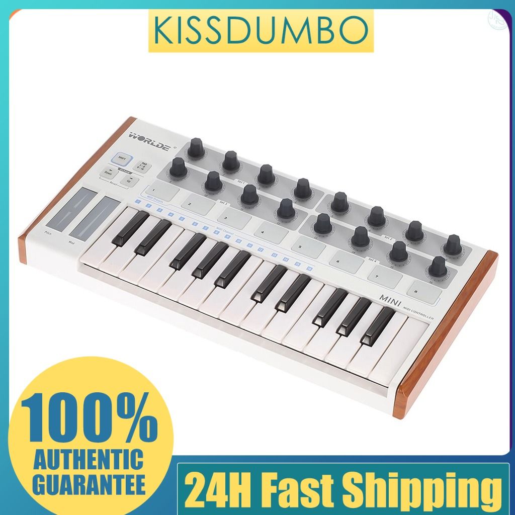 Worlde UltraPortable Mini Professional 25Key USB MIDI Drum Pad and