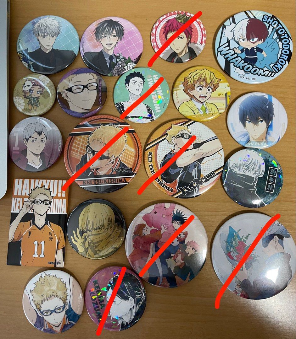 assorted anime badges, Hobbies & Toys, Memorabilia & Collectibles, Fan  Merchandise on Carousell