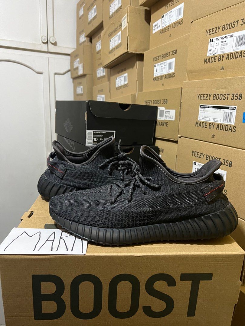 Yeezy 350 v2 black size 12 store