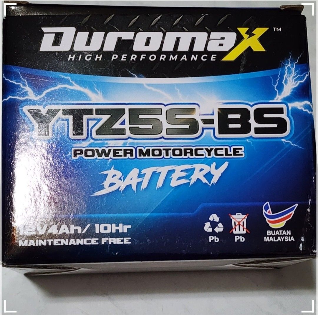 *YTZ5s BS* DUROMAX BATTERY for Yamaha Sniper, Jupiter, Spark, R15