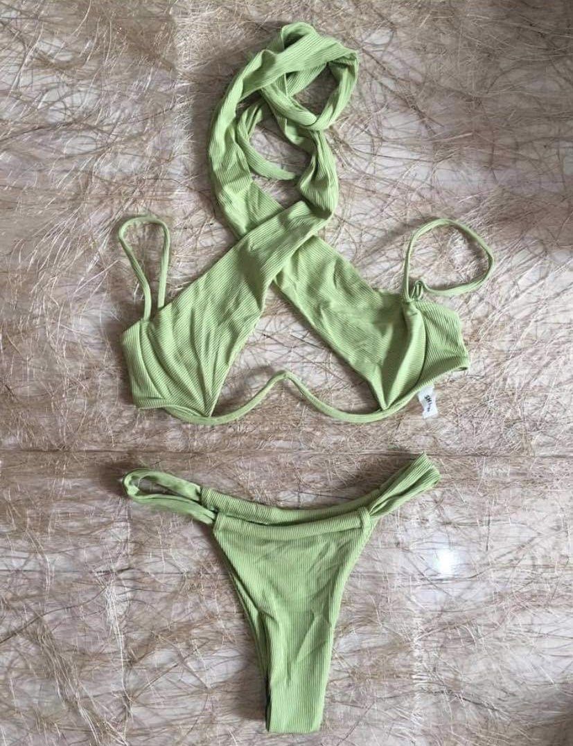 Zaful green swimsuit top