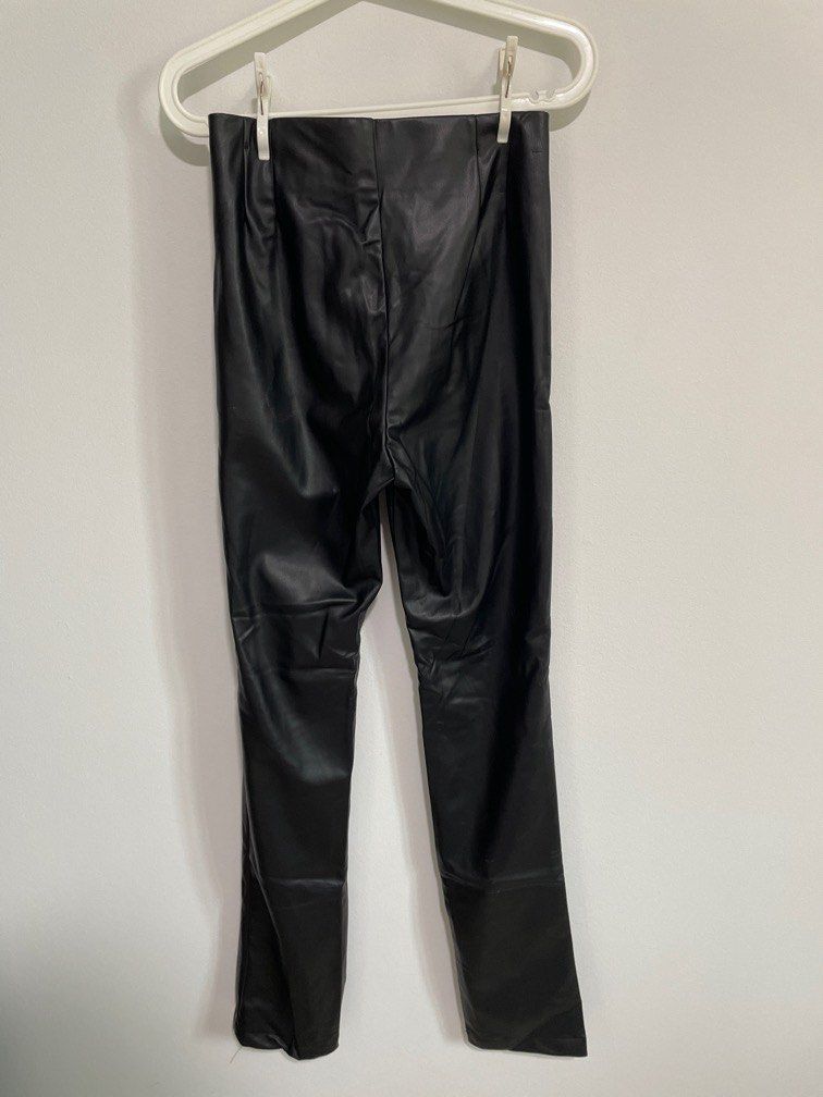 ZARA leather pants, Women's Fashion, Bottoms, Jeans & Leggings on Carousell