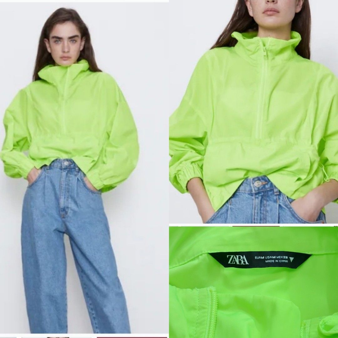 Zara neon green jacket sale