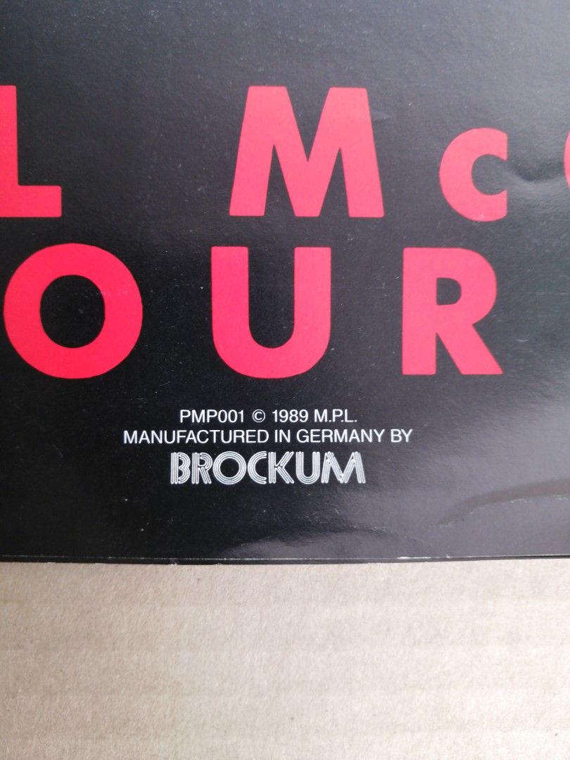 T-shirt Vintage Paul McCartney World Tour 1989/90 - Taille L Noir Coton - Occasion Bon état