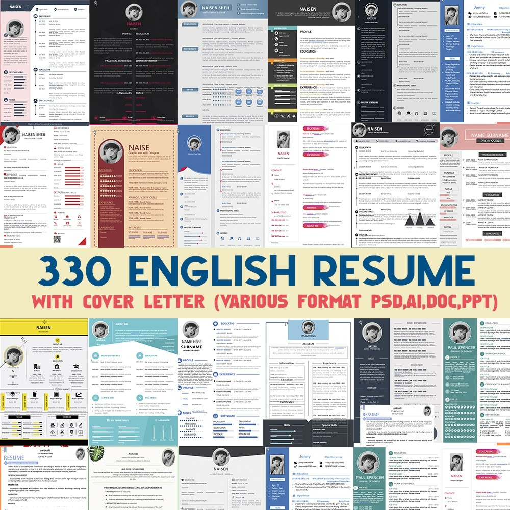 330 Resume Premium Template with Cover Letter Mixed Format, Computers ...