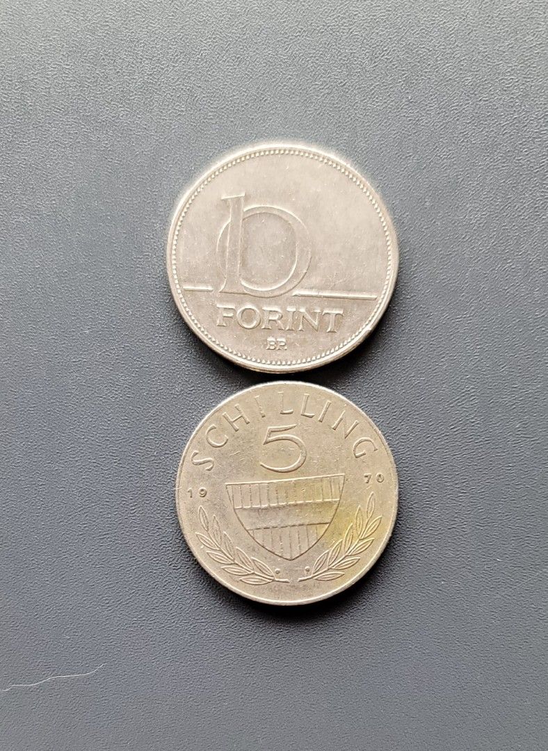 匈牙利&奥地利硬幣二枚, 書籍、休閒與玩具, 收藏、紀念品, 錢幣、紙鈔在旋轉拍賣