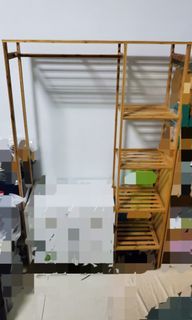 楠木實木開放式收納衣櫃(商品過大需面交自取)