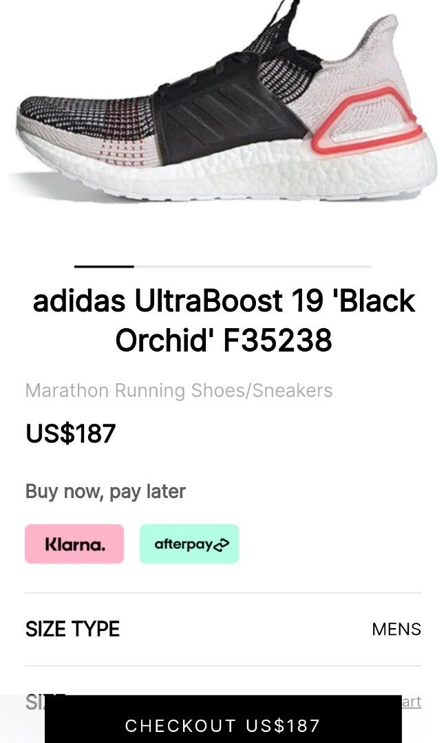 Authentic Adidas Ultra Boost 9 Black Orchid.Good Condition.Original Price USD 187 HKD 1467 Now Give 350 Only. Strong Shoes Comfortable Shoes Sanitizer Vaccinated Authentic No Issue If Any Issue Return...
