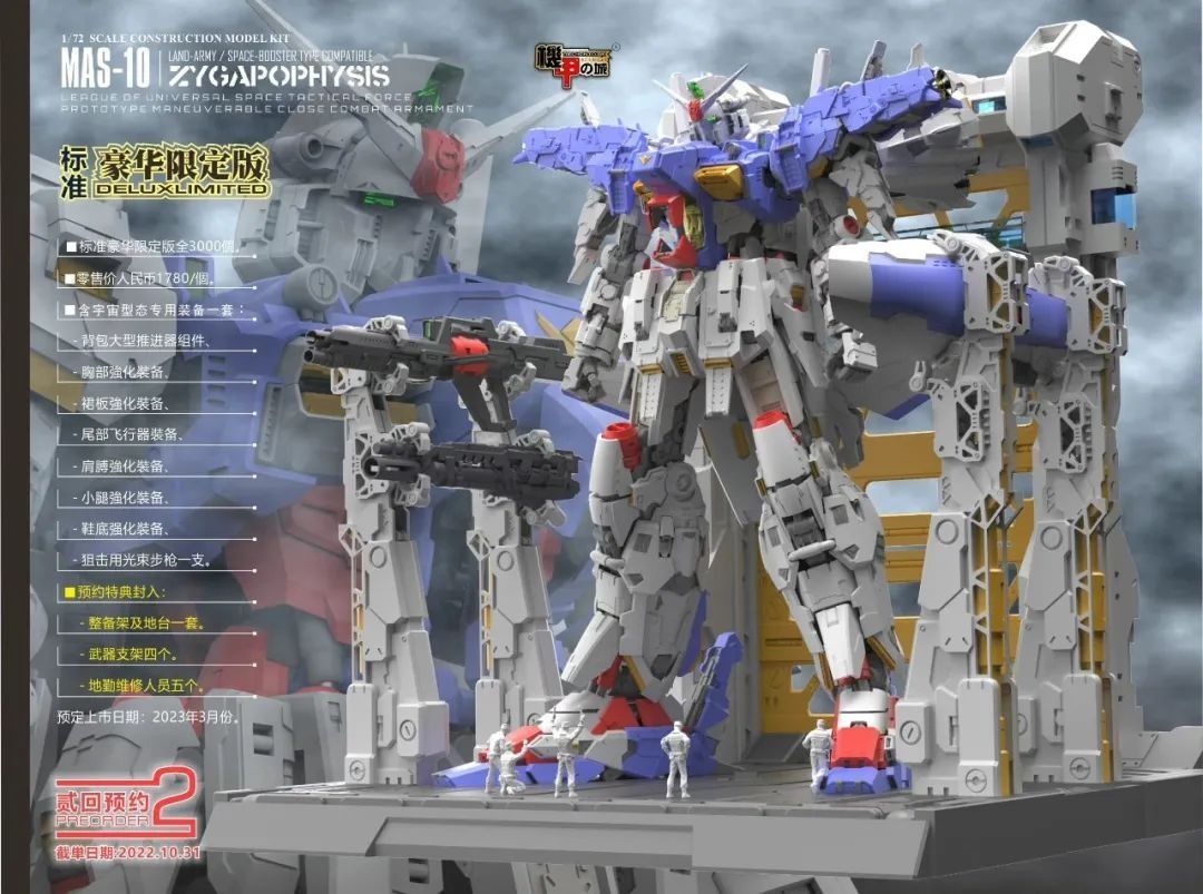 MECHANICORE 機甲之城第9彈1/72 MAS-10 GP01 豪華移印迷彩版塑料組裝