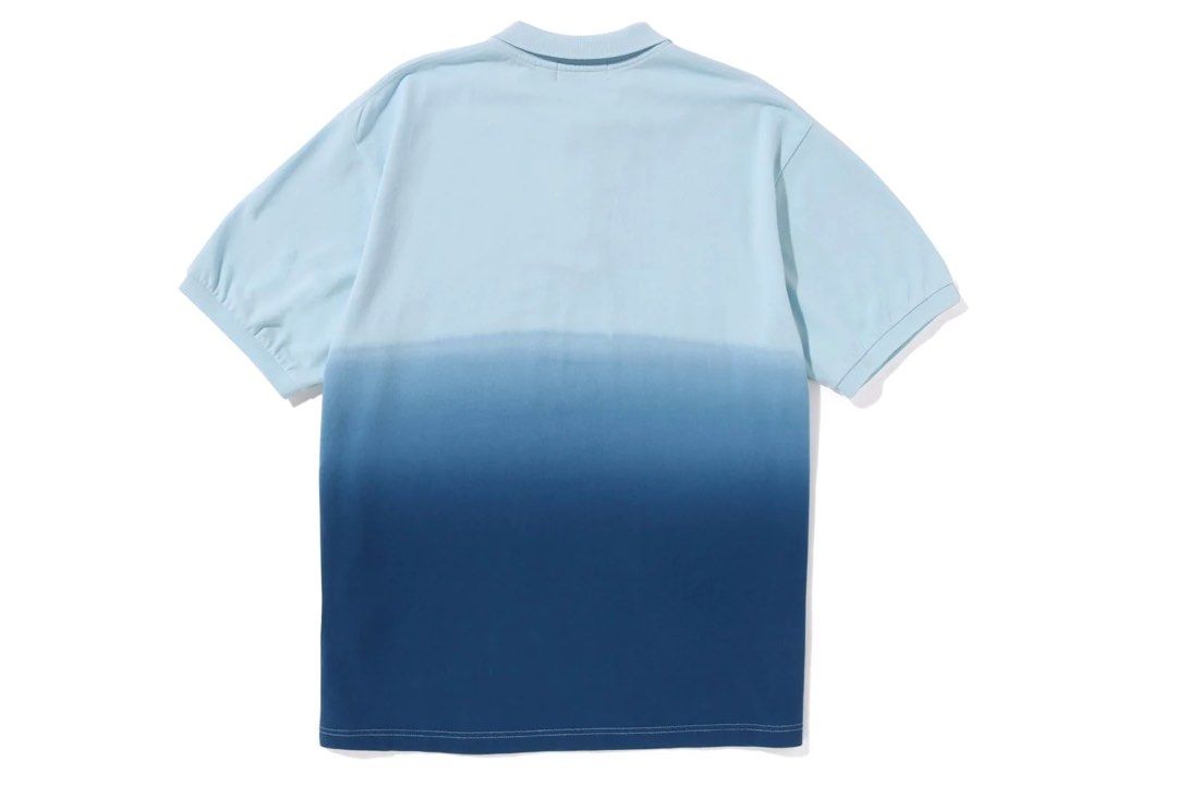 A BATHING APE APE HEAD ONE POINT GRADATION RELAXED FIT POLO 藍色 