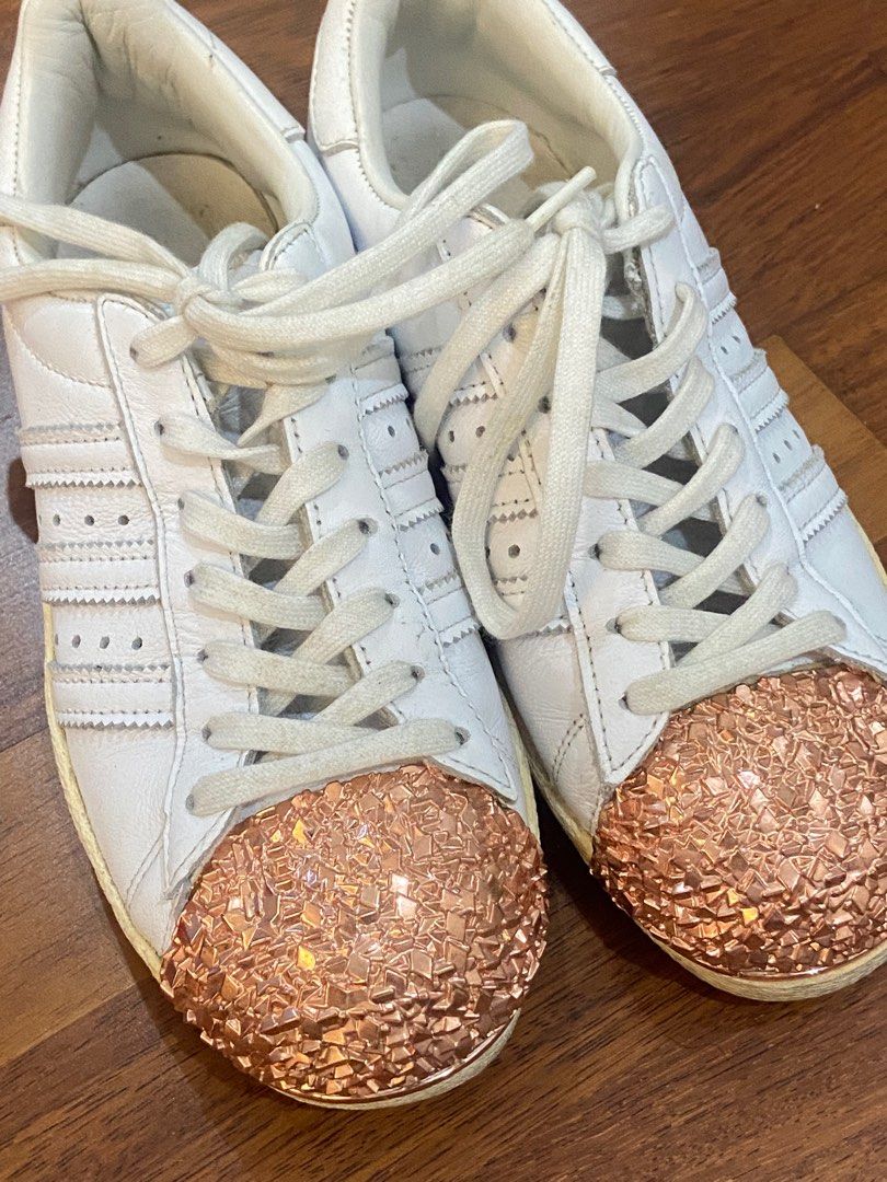 Women's Superstar Rose Gold Metal Toe Shoe Women's Fashion, Footwear, Sneakers on Carousell