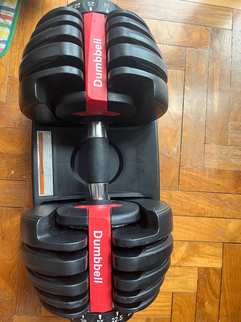 Adjustable Dumbbells and bench, Sports Equipment, Exercise & Fitness