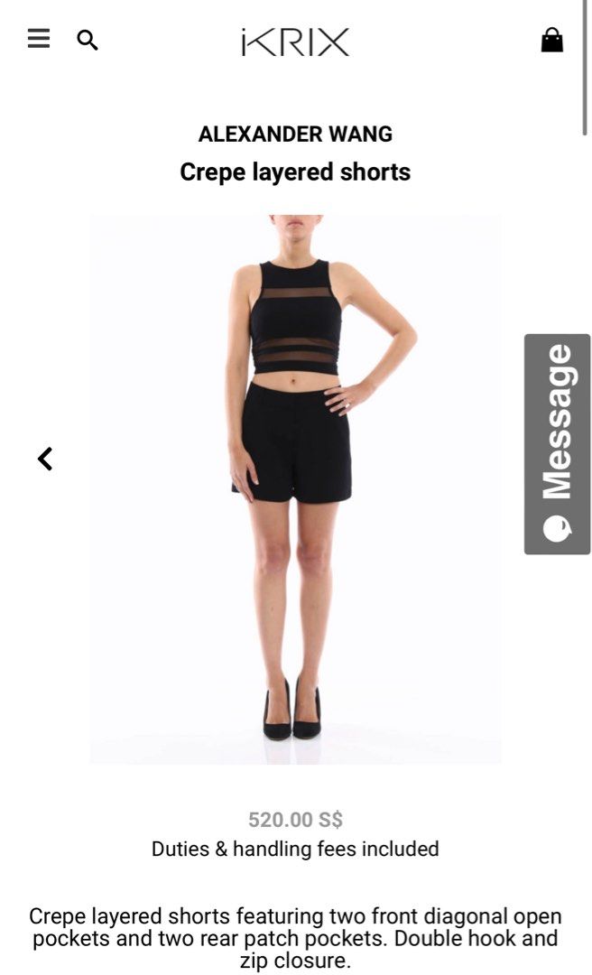 alexander wang zip shorts