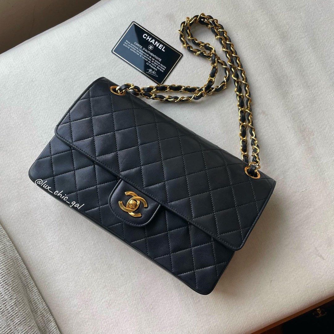 SOLD**AUTHENTIC CHANEL Medium 10 Classic Flap Bag 24k Gold Hardware with  COCO stamp ❤️ FULL BOX SET, Luxury, Bags & Wallets on Carousell