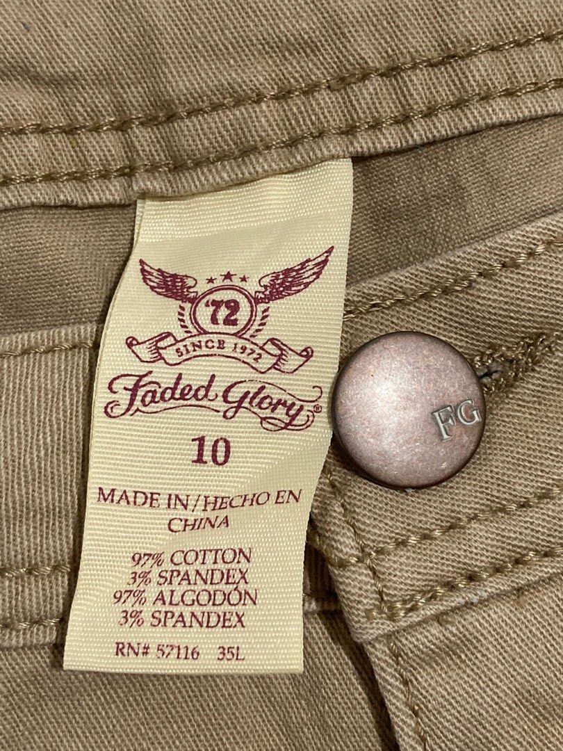 Authentic Faded Glory Khaki Women s Short Actual Waistline is 31