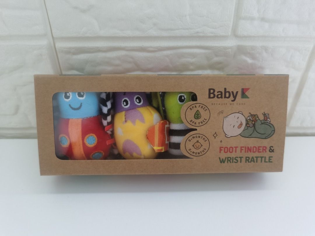 Baby Wrist Rattle Socks and Foot Finder Set, Perfect Baby Toys for