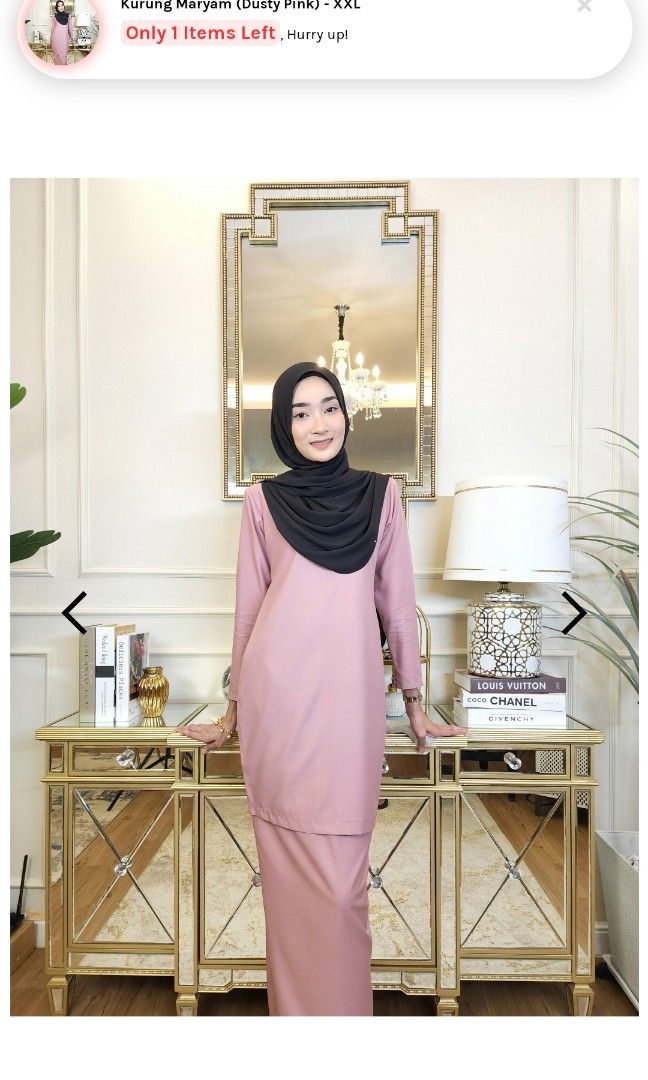 Dusty pink baju kurung discount