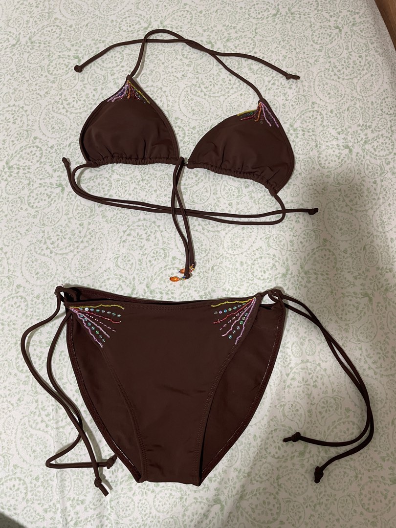 Beaded Bikini Set, Women's Fashion, Swimwear, Bikinis & Swimsuits on ...