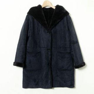 Beams Heart 秋冬保暖大衣 Navy色 S號