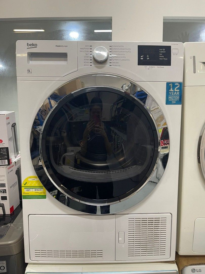 BEKO DCY9402GXB1 CONDENSER DRYER (9KG), TV & Home Appliances, Washing