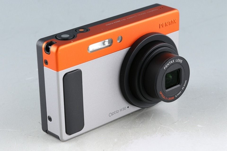 [BMC] Pentax Optio H90 (12.1MP) Orange Grey 5X Optical Zoom Digital Compact  (used) **CCD Sensor**