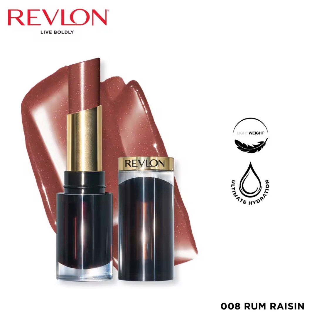 BN Revlon Super Lustrous Glass Shine Lipstick (Rum Raisin), Beauty & Personal Care, Face, Makeup