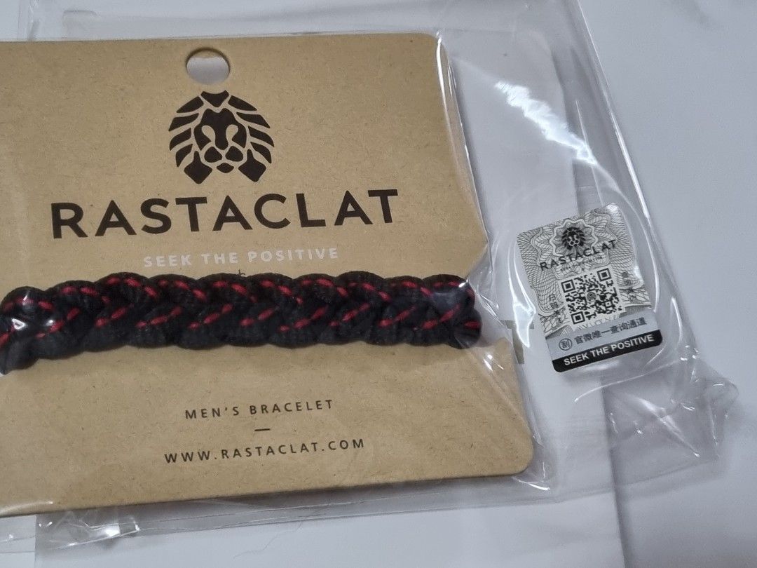 Brand New in box Rastaclat Black Red Unisex Bracelet