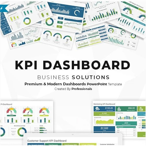 Business KPI Dashboard PowerPoint Template63143028591234113