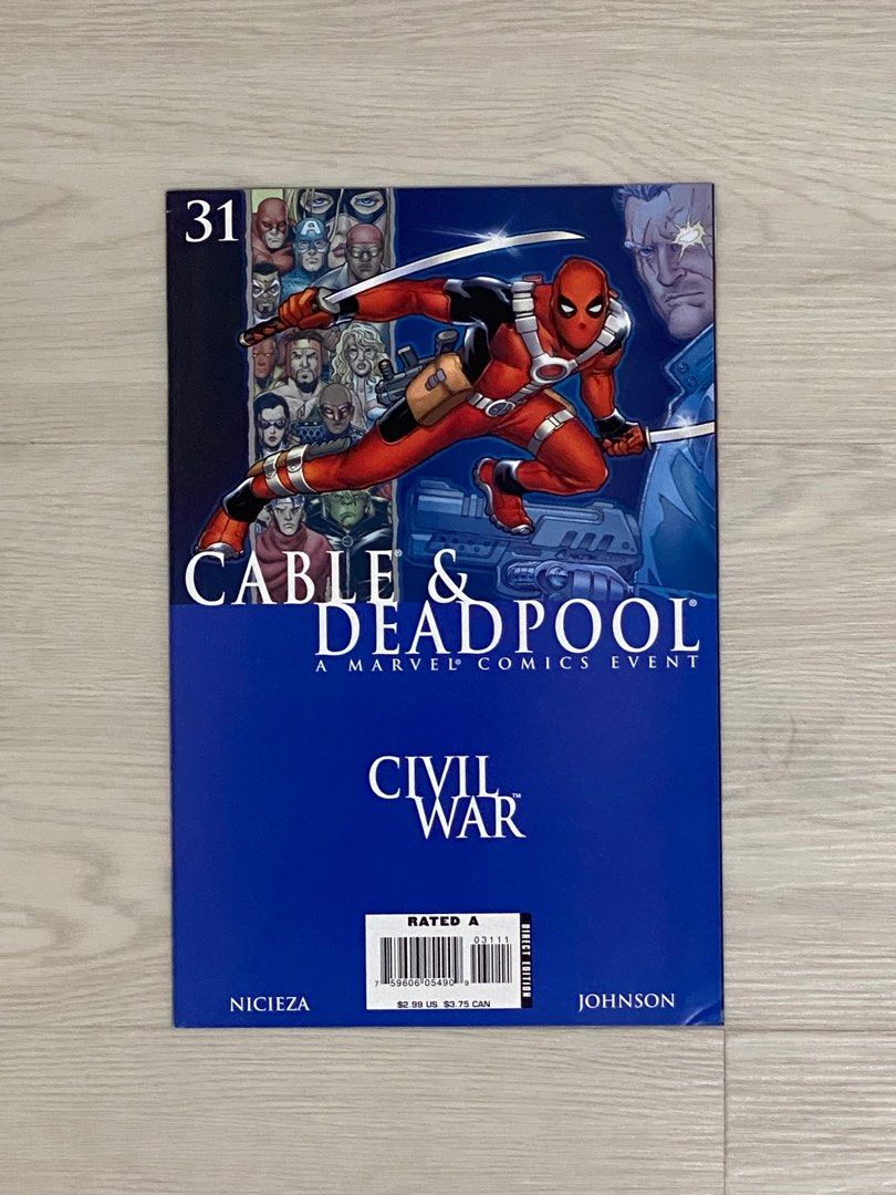 Marvel Comic - Cable & Deadpool - Civil War - Issues 30, 31, 32, 33,  Hobbies & Toys, Books & Magazines, Comics & Manga on Carousell