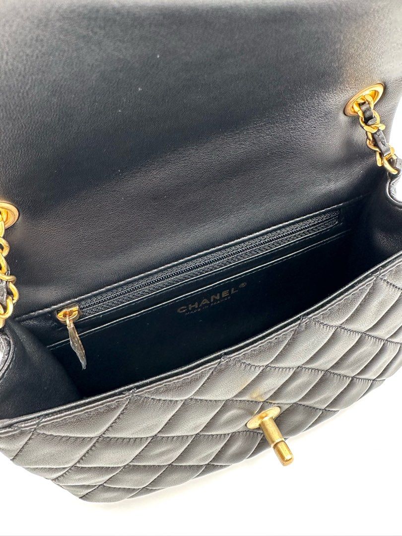 Chanel 22K Coco Chain Flap Bag (Black) - Brand New