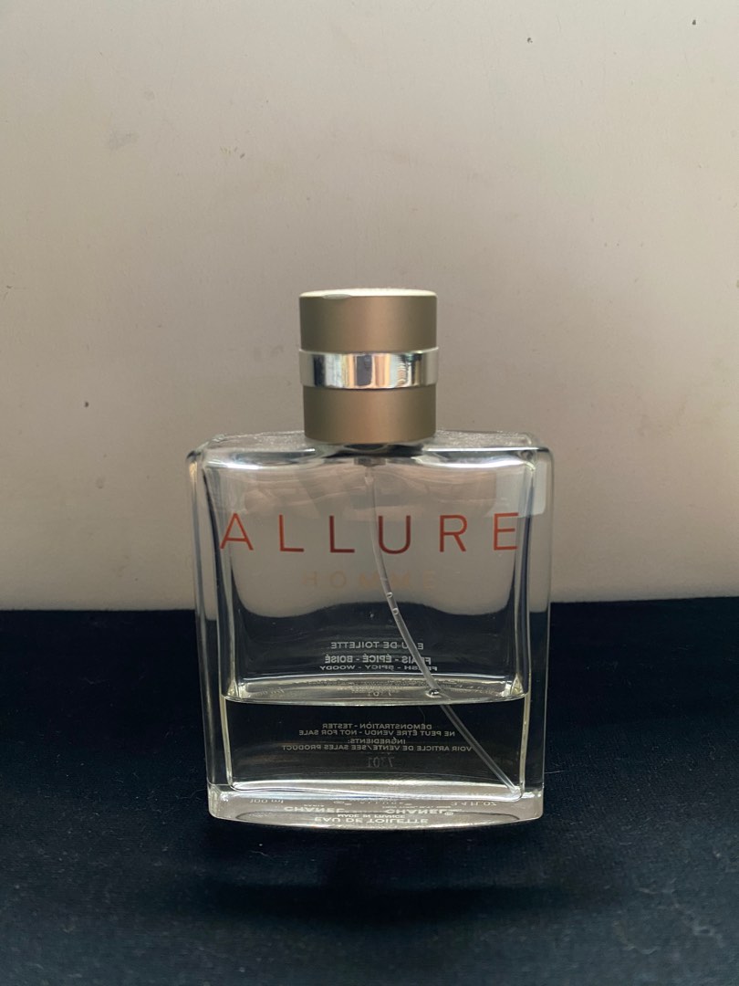Chanel Allure Homme Eau De Toilette Tester Perfume (100ml), Beauty