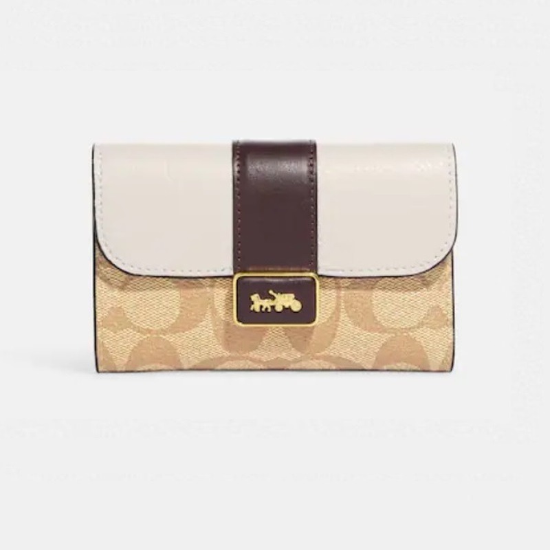 COACH Medium Grace Wallet In Signature Canvas, Women's Fashion, Bags